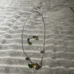 Lia Sophia Shamrock Silver Jewelry Set EUC